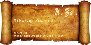 Mikolay Zsanett névjegykártya